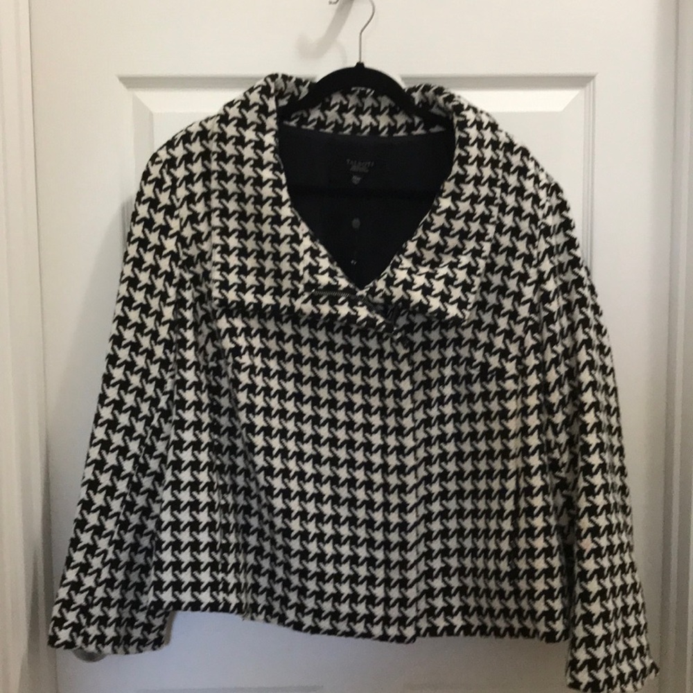 Talbots houndstooth coat